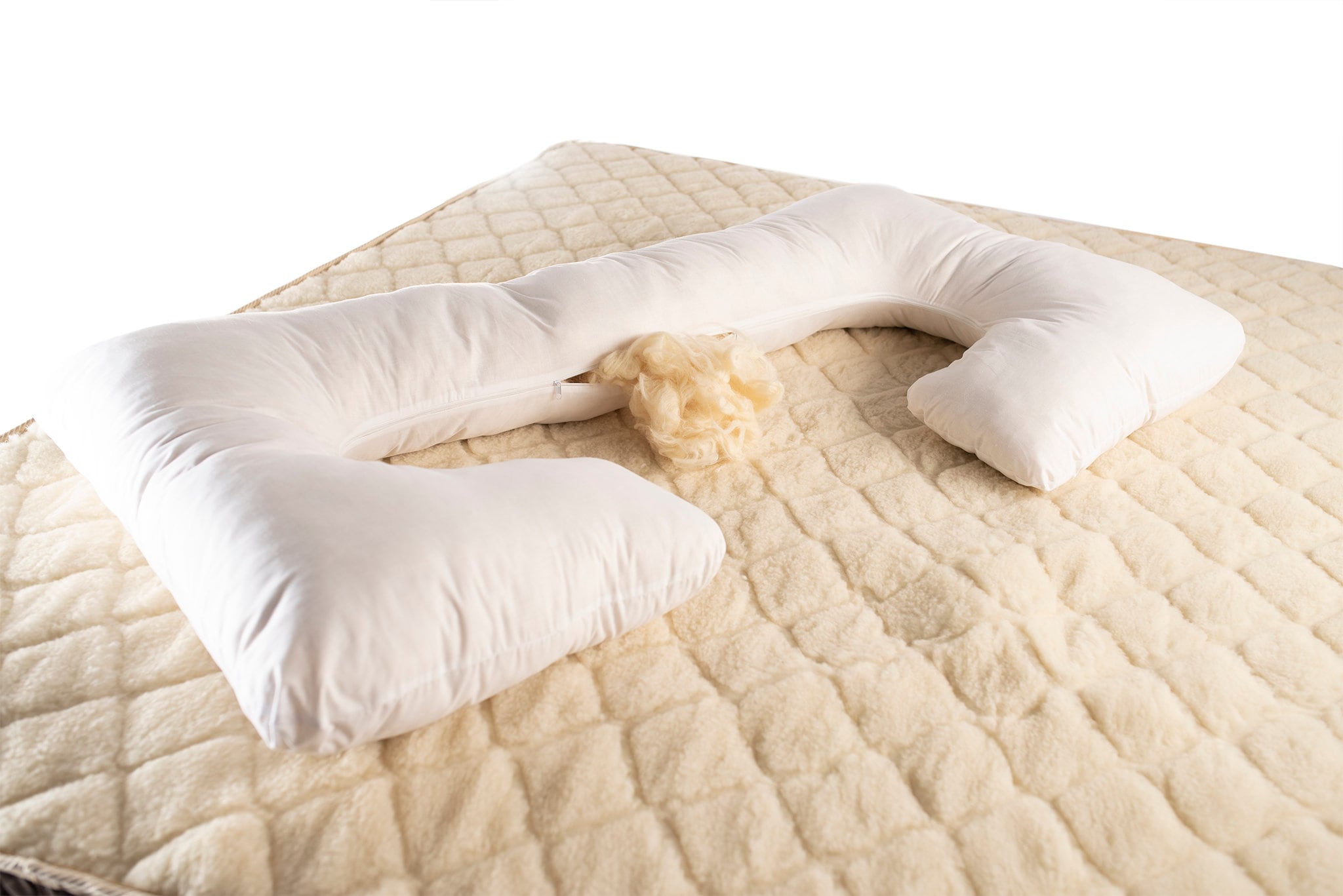 The woolland Organic Linnen  Pregnancy Pillow, C Shaped